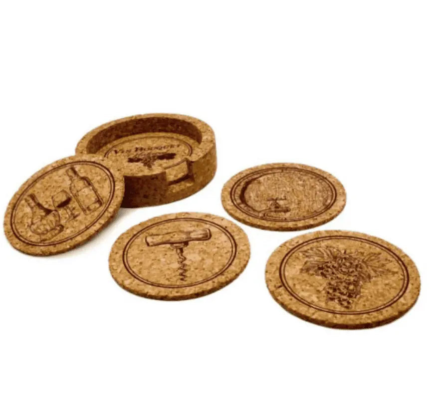 Dessous de verres liège 5 pièces wine&beer