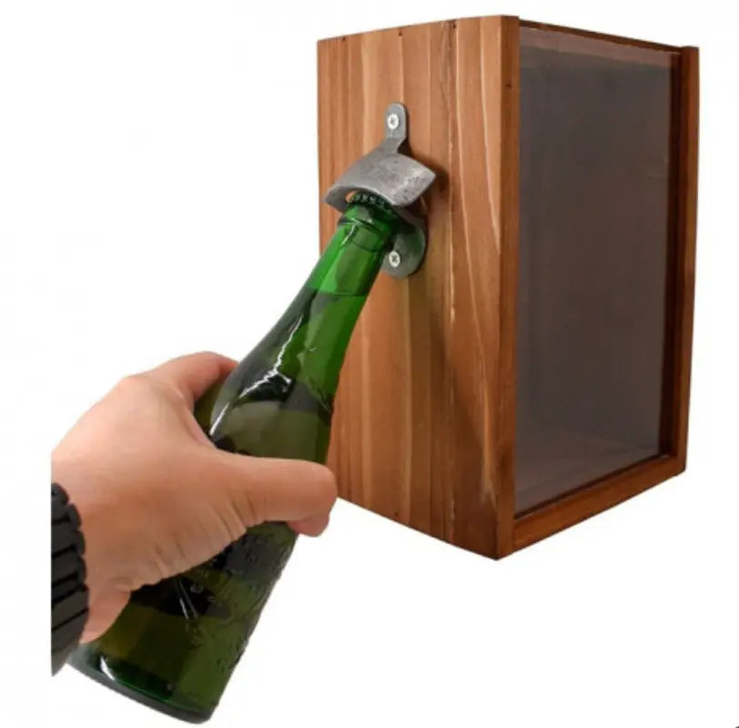Collecteur de capsule en bois et métal wine&beer